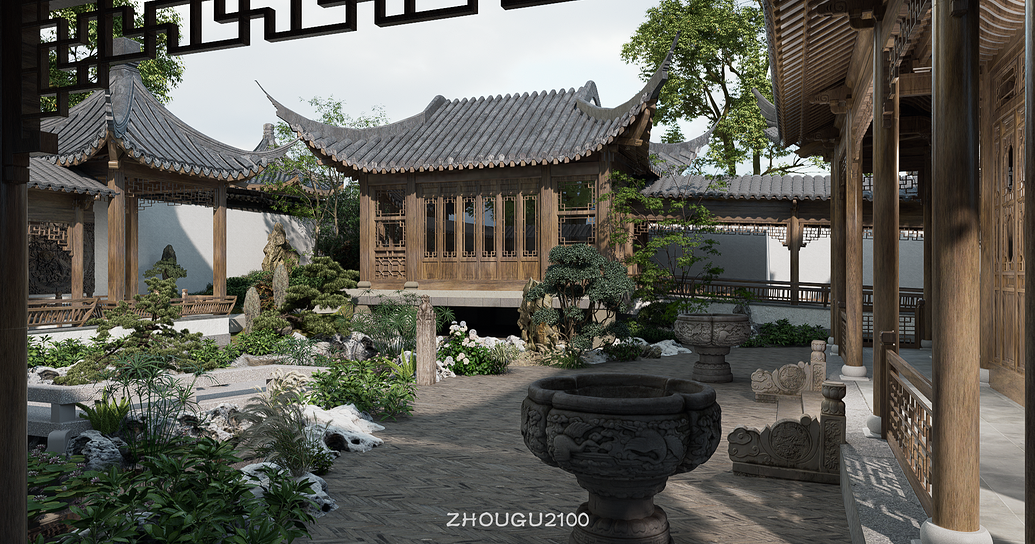 苏式古典庭院 - 作品画廊 - D5论坛