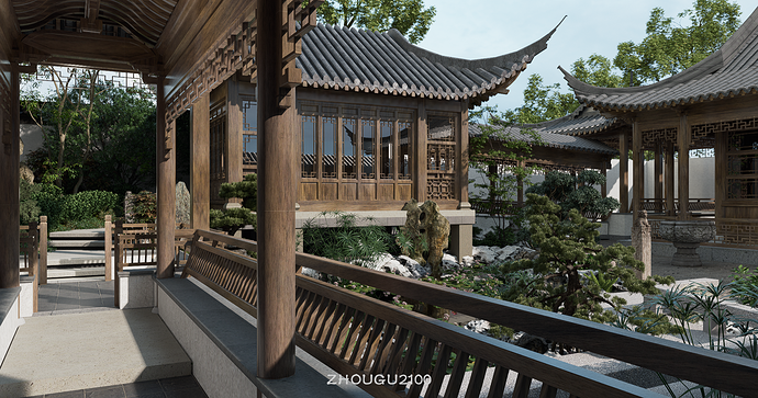 苏式古典庭院 - 作品画廊 - D5论坛