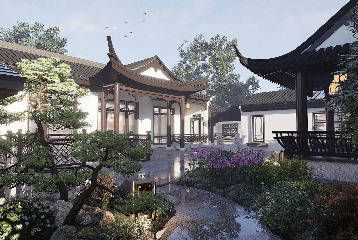 中式合院 - 作品画廊 - D5论坛