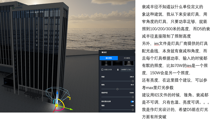灯光照射高度有限不能反应真实的灯光