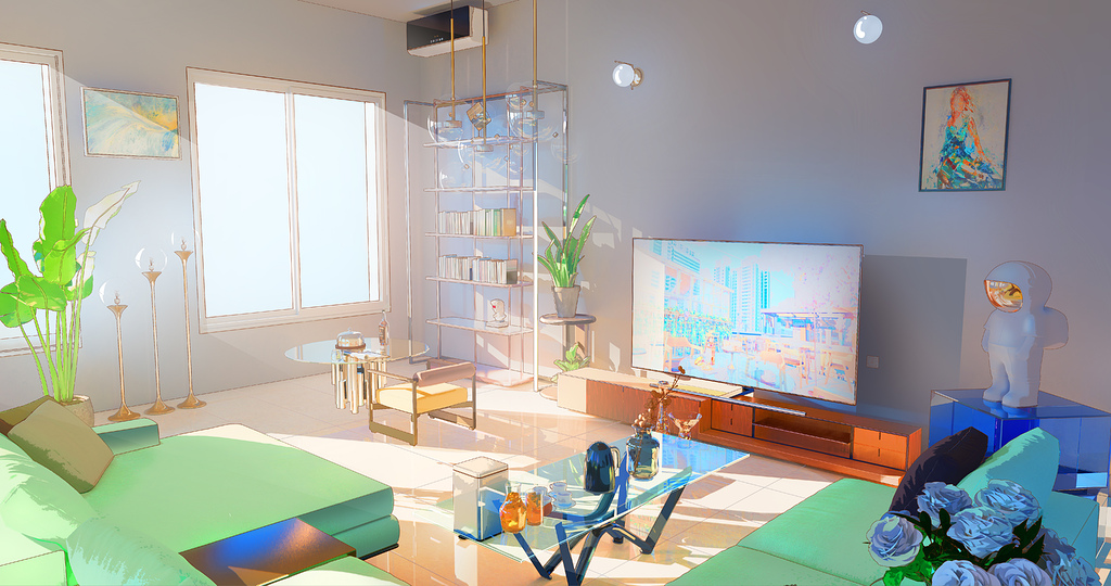 日系二次元室内场景原画 - 作品画廊 - D5渲染器官方社区